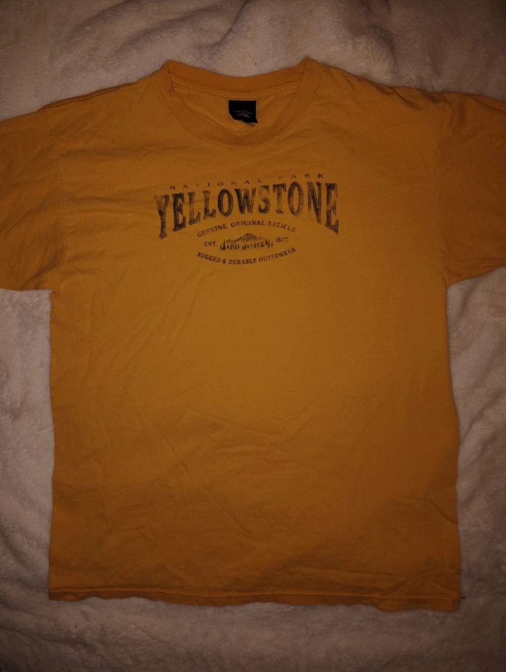 Yellowstone Logo Short Sleeve Crewneck T-Shirt - Mustard